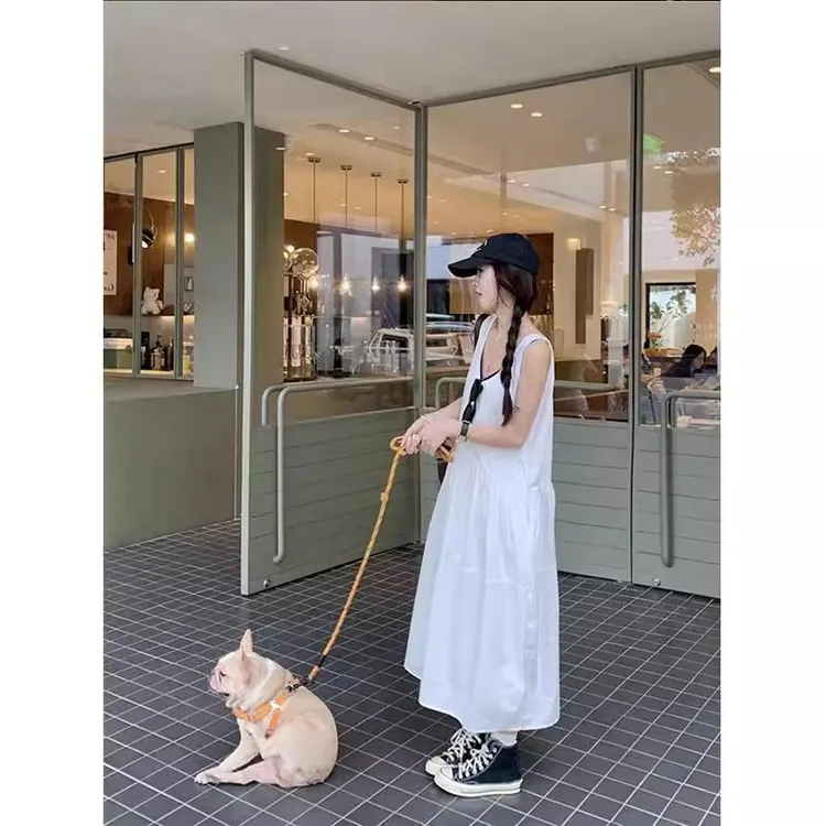 3159法式夏装吊带裙纯棉背心连衣裙长裙女内搭外穿显瘦