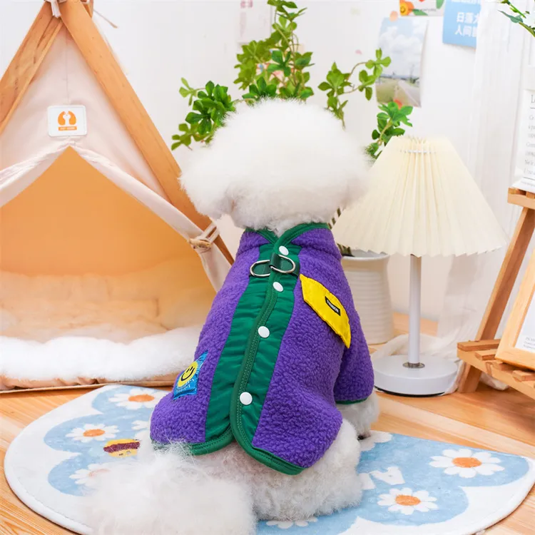 秋冬季狗狗衣服小型犬比熊泰迪保暖可牵引百搭防寒两脚衣宠物衣服