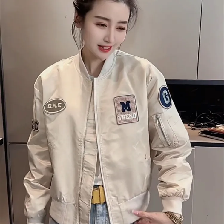 休闲百搭潮牌春季2025新款飞行员棒球服美式复古潮流夹克外套上衣