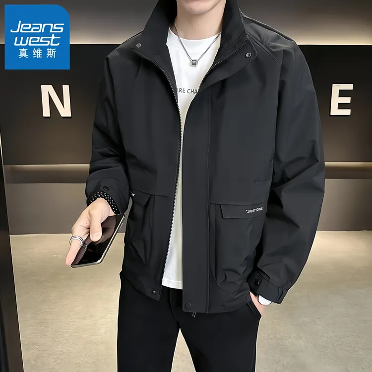 真维斯Jeanswest夹克男士秋装外套2025新款潮流时尚休闲工装上衣
