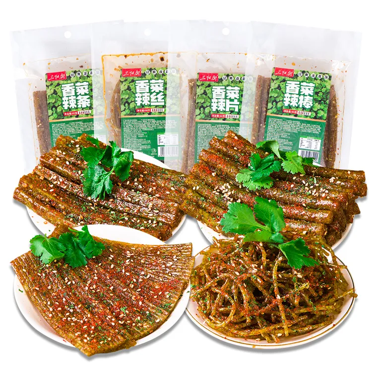 【4大包】香菜辣条组合三阳街香菜味辣条辣片辣丝童年解馋麻辣零食