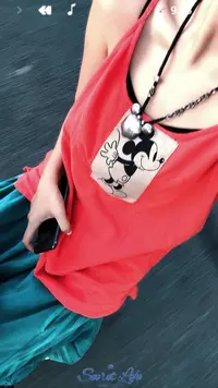 Laurine原创韩版米奇吊带背心