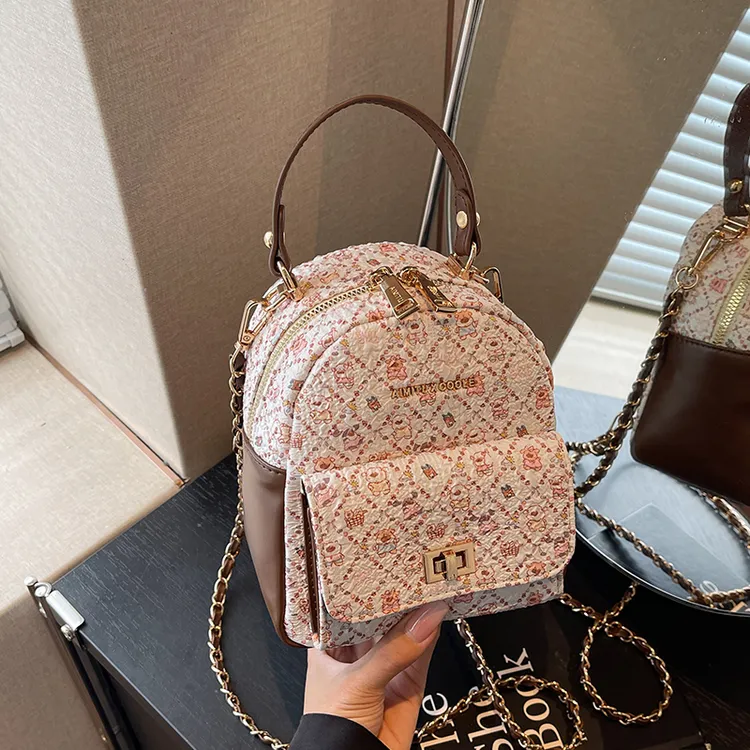 艾米兔女包2026新款日常百搭简约时尚可爱印花休闲洋气手提双肩包