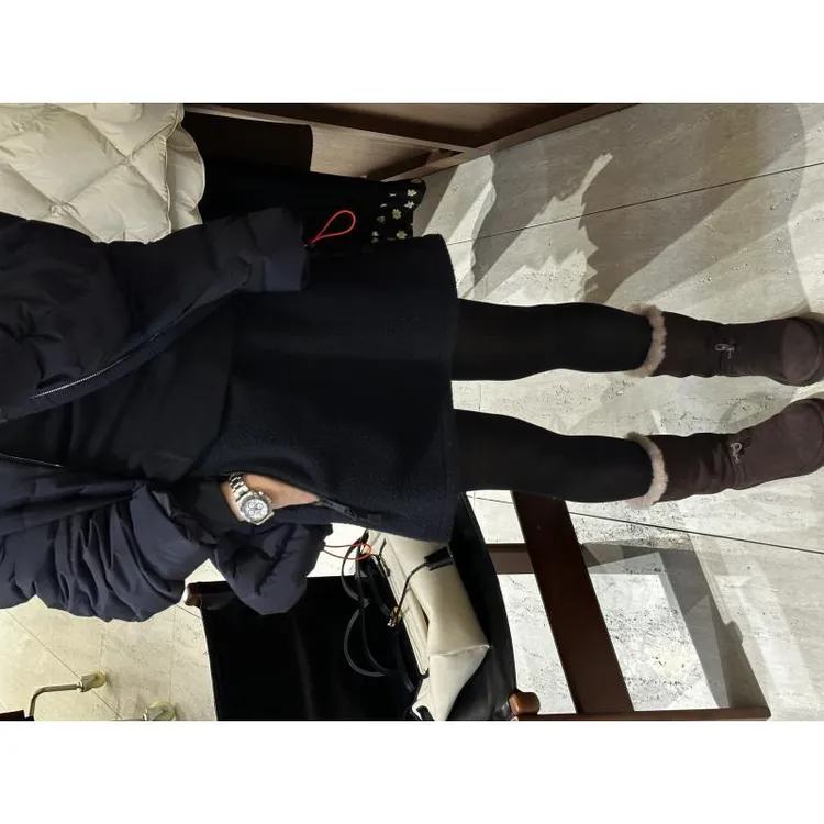 60羊毛超高品全松紧腰毛绒抽绳半裙  J25BQ884