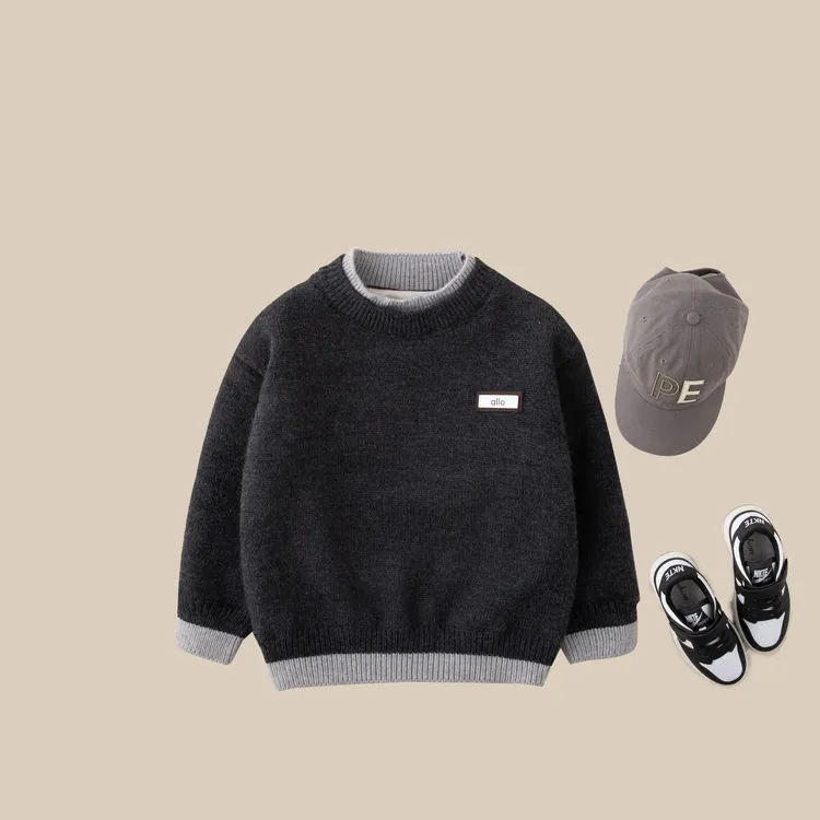 儿童毛衣2025新款男童冬款潮流百搭加厚针织上衣BD2251华子童装