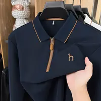奥特莱斯撤柜丨正品秋季新款长袖Polo衫男士时尚半拉链翻领t恤衫