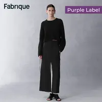 Fabrique Calliope 【紫标】黑色绵羊毛山羊绒喇叭袖短款针织毛衣