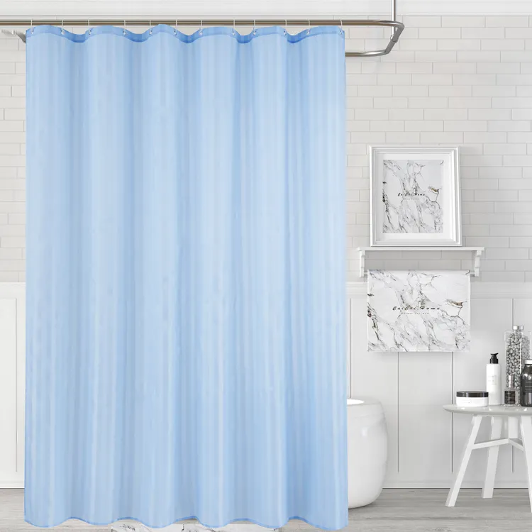 浴帘条防水防霉酒店宾馆家用浴帘多色钻石涤纶阴阳条浴室隔断