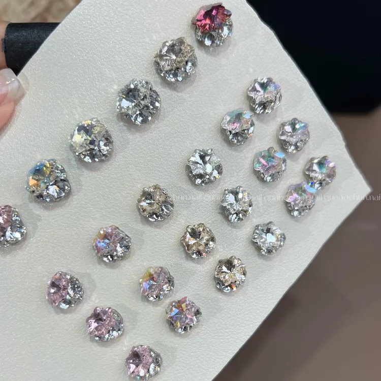  光纯美甲33切雪花成品钻球(无底台) 美甲饰品S-476