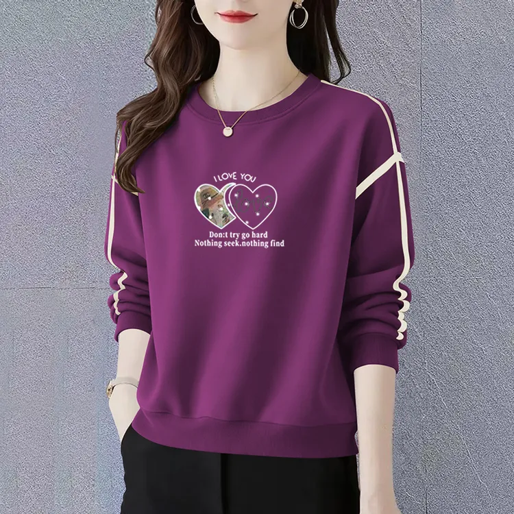 长袖卫衣女春秋冬新款韩版宽松显瘦洋气百搭圆领休闲女士上衣外穿