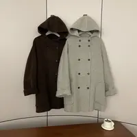 新款气质休闲韩版双排扣毛呢大衣外套DY81301 