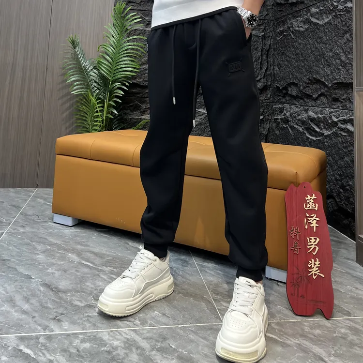 束脚潮流秋冬卫裤通勤风男装时尚都市裤子24D51