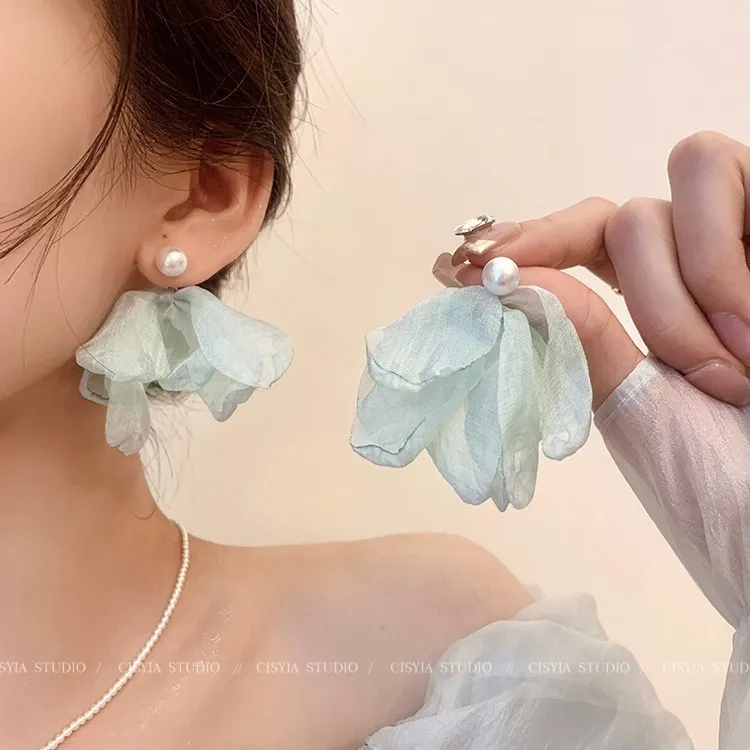 合金亚克力耳饰 珠珠流苏耳环女2024新款爆款高级耳钉小众耳饰