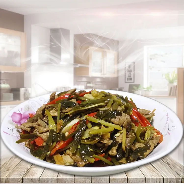 湖北特产竹溪酸韭菜辣子手工腌制老坛酸菜泡菜下饭菜