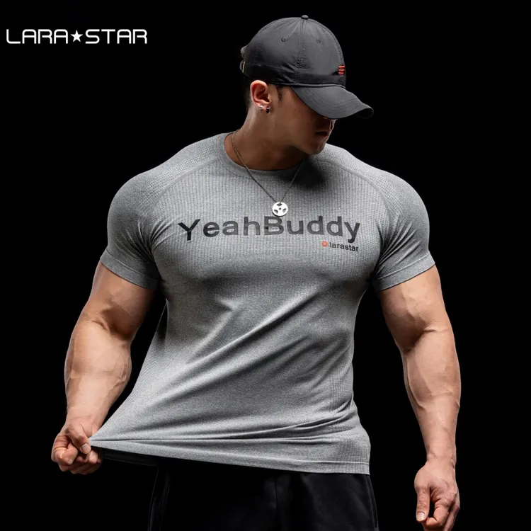 劳拉之星LS1517健身运动弹力短袖舒适透气男士速干压缩上衣训练服