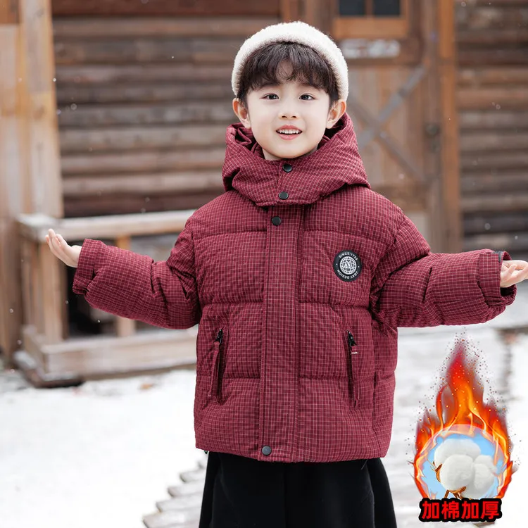 男童棉服冬季加绒加厚2025新款儿童帅气棉衣外套宝宝冬装棉袄保暖