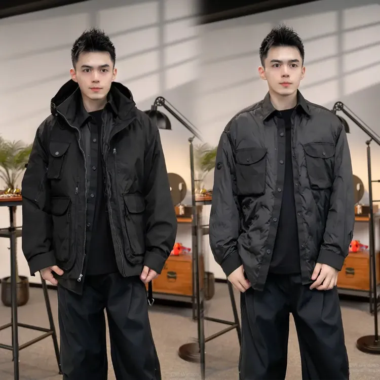 男士【三合一结构款多功能工装棉衣棉服】秋冬休闲百搭外套