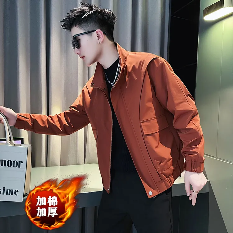 外套男款春秋季2025新款高级感痞帅潮牌男装外衣休闲立领男士夹克