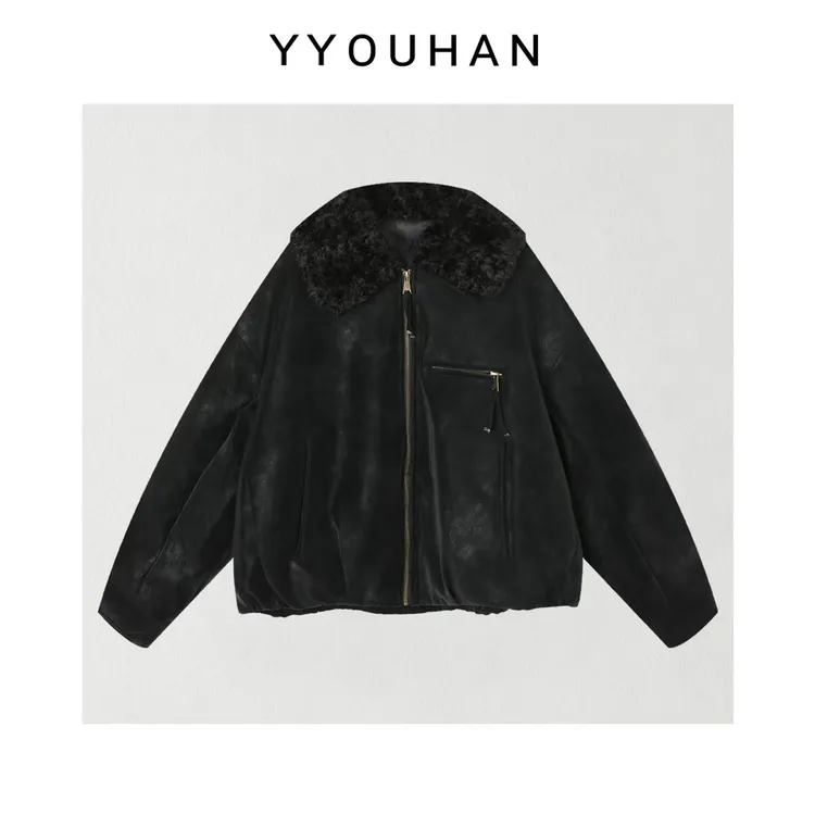 月月 年货定制新款小众设计百搭显瘦翻领极简羽绒外套 2512C8568