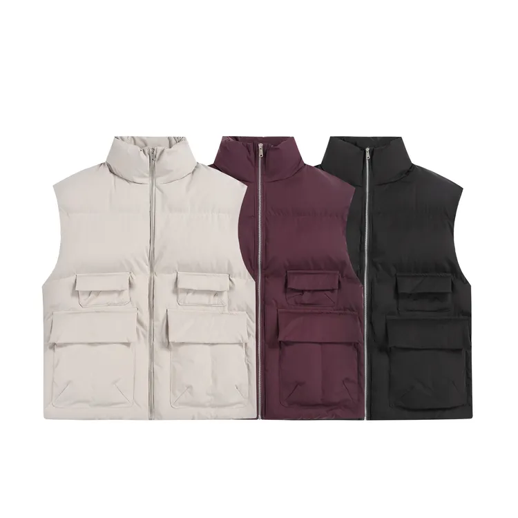 MaoQiaoYi棉服背心个性立领短款棉服宽松时尚休闲百搭【J】M25278