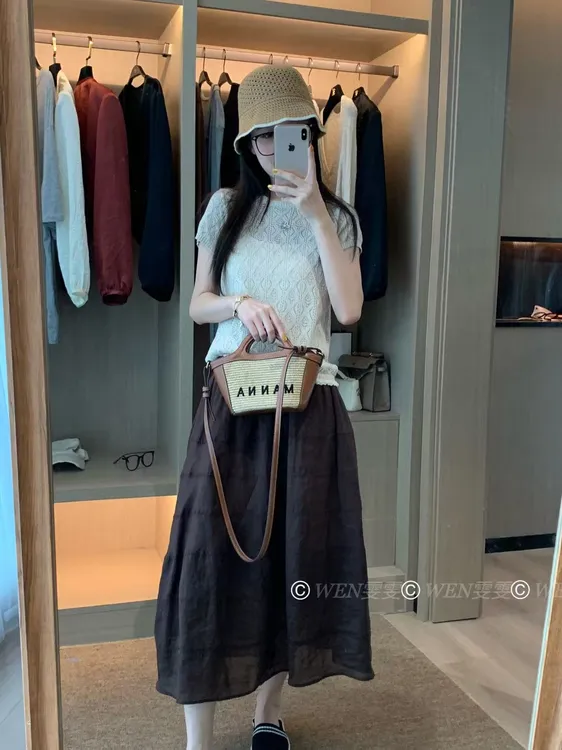 WEN 25新款短袖套头薄款镂空针织小衫 实拍原图 盗图必究！WWM0246