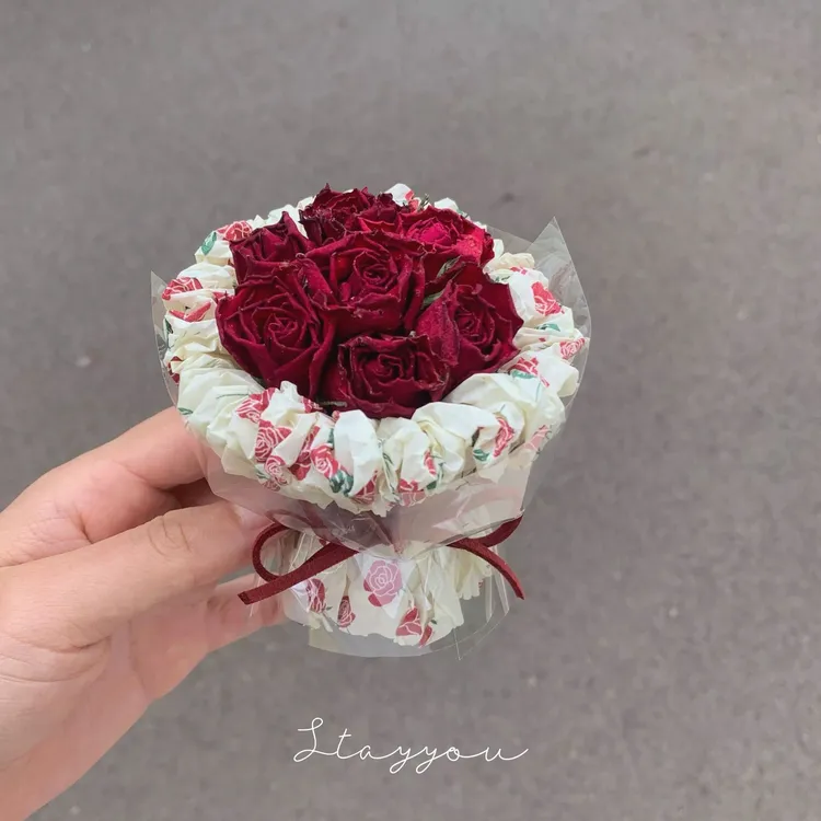 【女神节】见面小花束迷你干鲜花束玫瑰干花香皂花精致礼品永生花