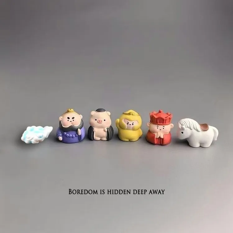 可爱西游记师徒四人悟空公仔 diy装饰品盲袋配件汽车载桌面小摆件