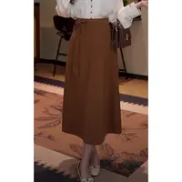 莹莹【奈月】25秋季新款气质潮流百搭复古半身裙#L4922