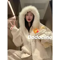 秋冬慵懒 大毛领针织开衫套装