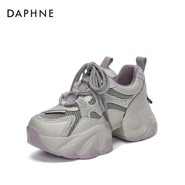 达芙妮2025秋季新款增高老爹鞋百搭运动休闲鞋韩版潮流厚底女鞋
