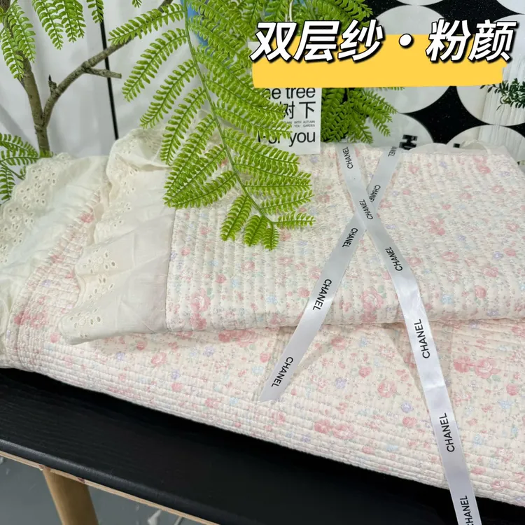 四季通用韩式手工亲肤婴儿床床盖，家用加厚透气