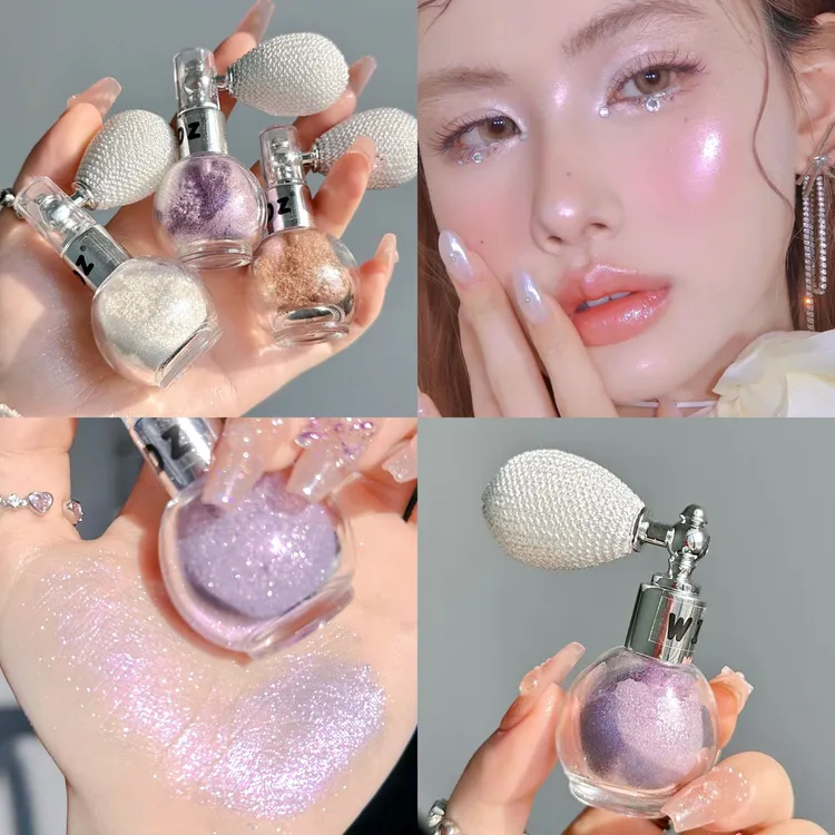 新娘身体高光闪粉闪亮珠光头发锁骨脖子碎钻细腻喷雾亮晶晶亮爆闪