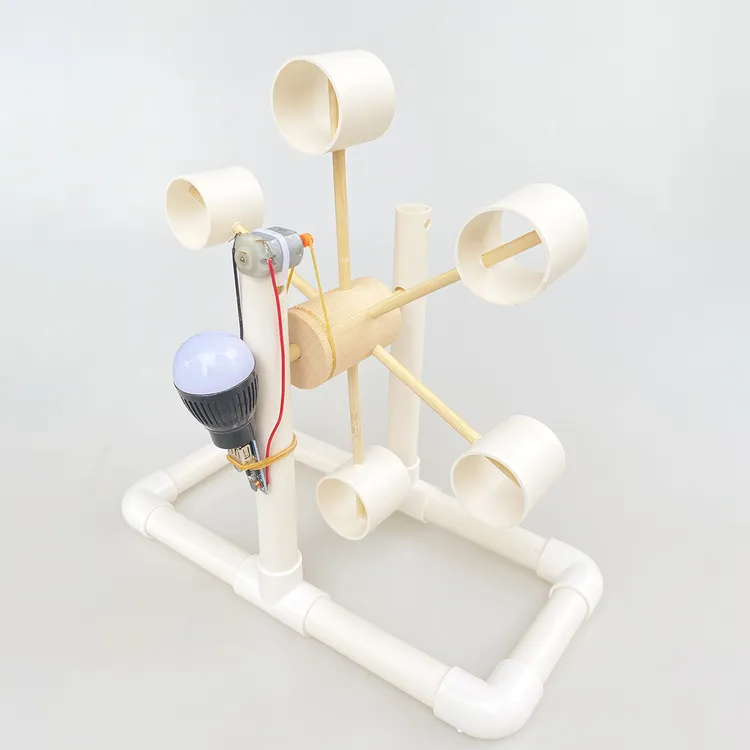 手工水风车水轮车儿童戏水玩具废物利用DIY水利发电模型家庭作业