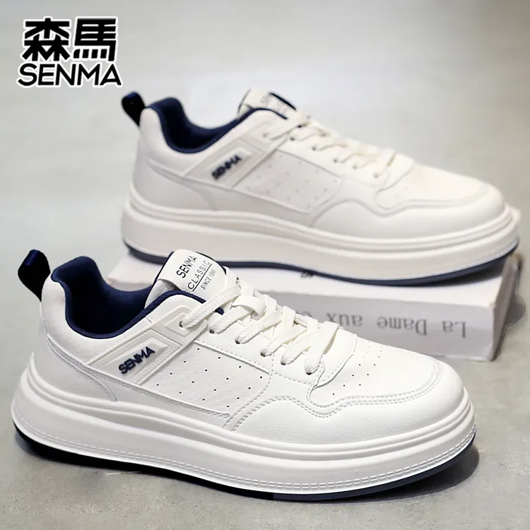 SENMA/森马男鞋干净感痞帅男鞋皮面板鞋厚底开车男鞋秋冬鞋子男款