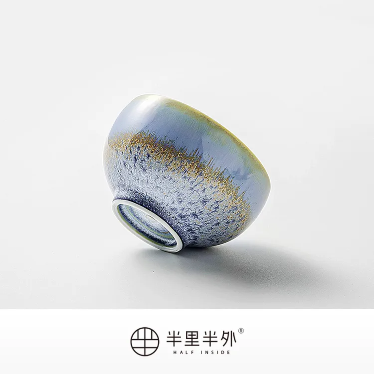 「落松」125ML陶瓷松针结晶窑变禅定杯主人杯功夫茶具品茗杯送礼