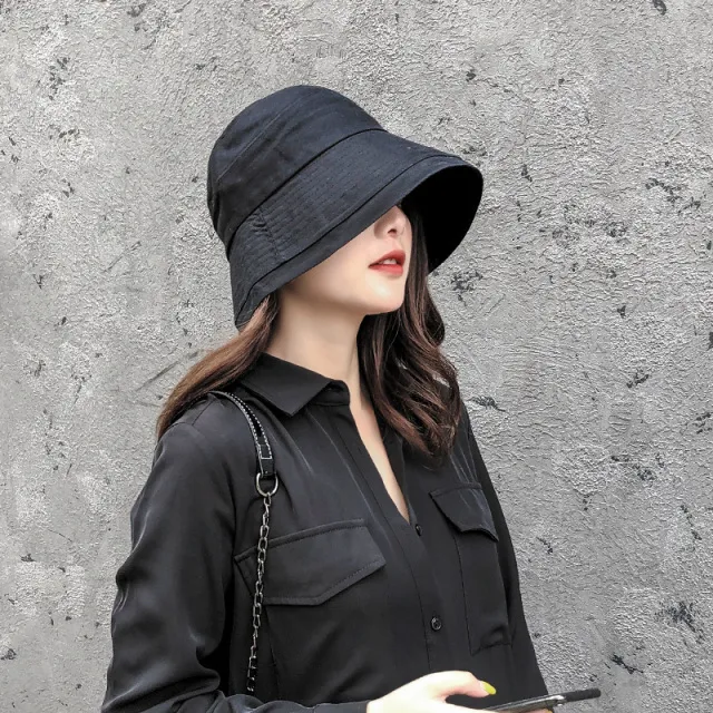 天启飞韩国防护帽子女渔夫帽韩版百搭夏季爆款日系太阳帽女防晒