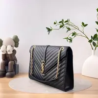 95新 YSL/圣罗兰 College邮差/单肩包/6843