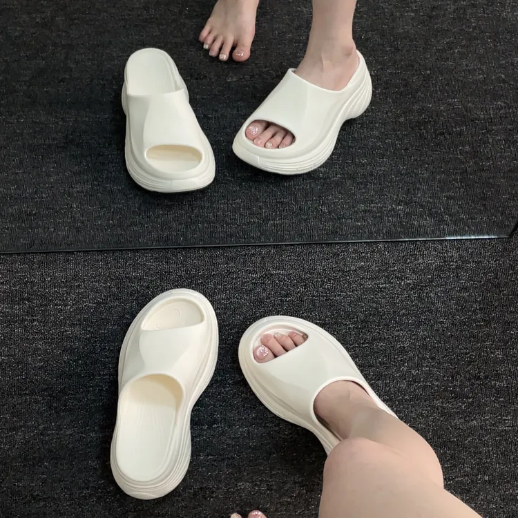 8cm热销高跟拖鞋一字拖鞋户外运动穿搭时尚百搭高跟鞋增高矮子乐