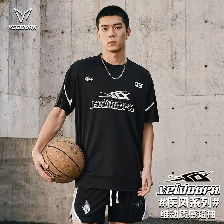 维动短袖疾风投篮服T恤男美式篮球训练夏季运动跑步网眼透气上衣