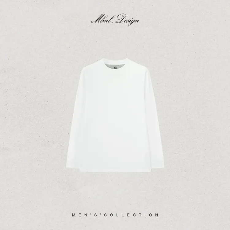 MBNL-F「Core Tees」秦磊男装棉质混纺平纹针织圆领长袖LL-WSY1167