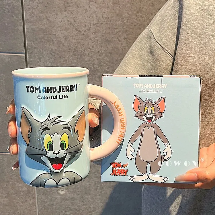 猫和老鼠马克杯大容量杯子家用办公室情侣水杯伴手礼七夕生日礼物