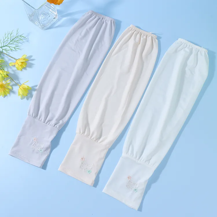 女士防晒冰丝袖套轻薄透气出门骑行农活遮阳护手套袖一体防紫外线