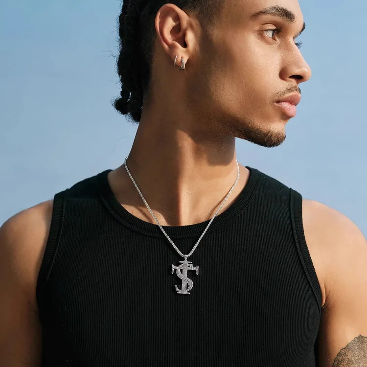 BTSP ASEN满钻美式复古嘻哈说唱潮流吊坠项链