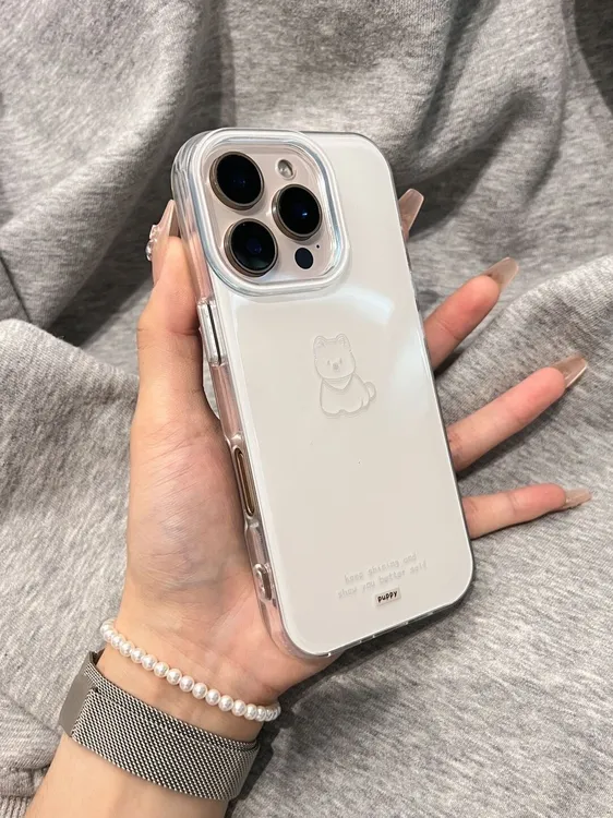 可爱线条小西高地适用16Promax手机壳15保护套14小众13大孔12防摔