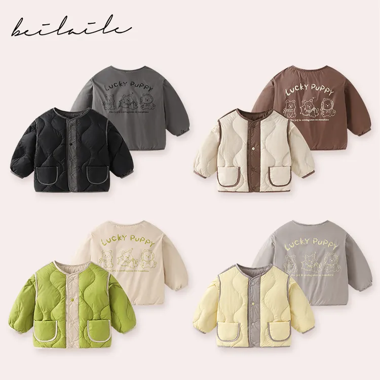 【双面穿三防羽绒服 小乐妈咪】婴儿童羽绒服男女宝宝连帽外套i2