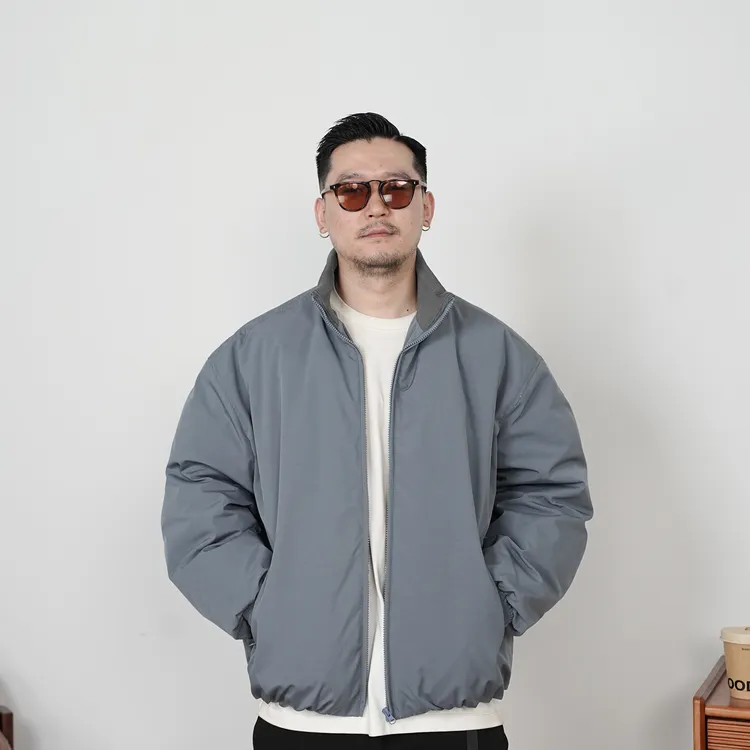 25FW秋冬季极简老钱风立领羽绒服夹克高级感休闲百搭行政夹克外套