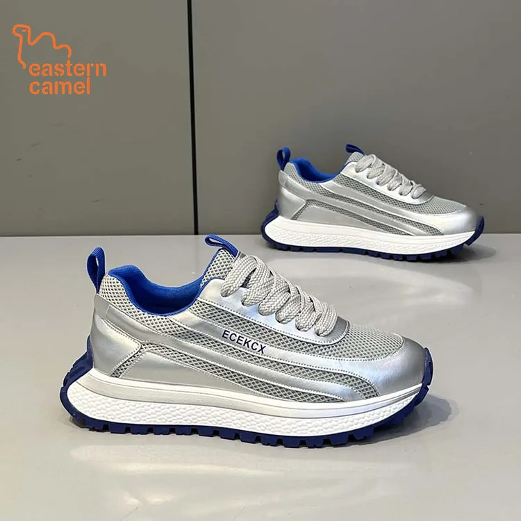 东方骆驼男鞋夏季透气网面鞋舒适时尚潮流休闲鞋厚底运动阿甘潮鞋