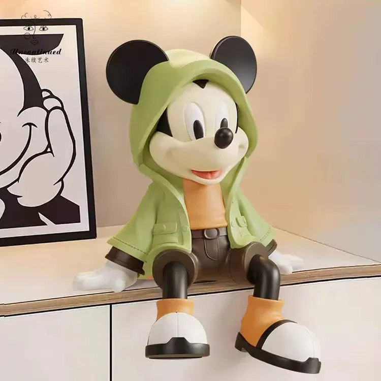 绿色坐姿披风米奇高级感入户玄关客厅电视柜酒柜轻奢手办摆件