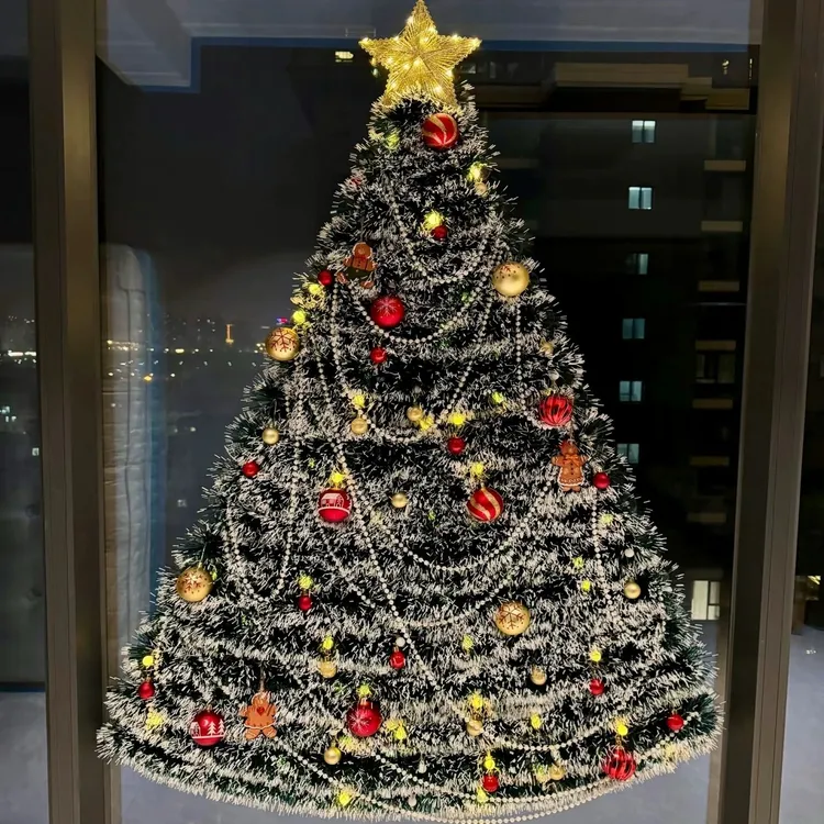 圣诞节家用客厅玻璃窗布置手工diy圣诞树装饰吸盘挂钩材料包全套商品图