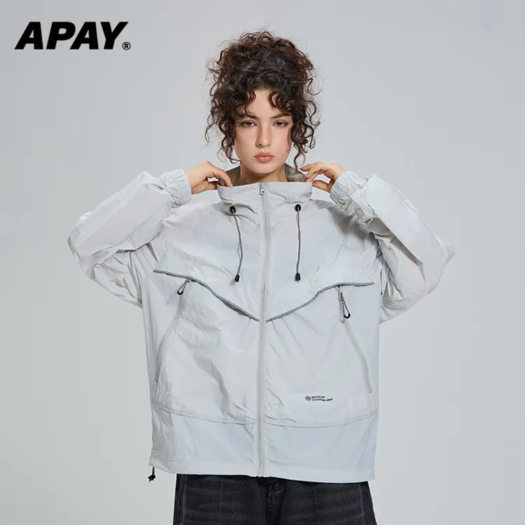 户外机能风立领夏季外套防晒服UPF50+防紫外线长袖男女同款上衣